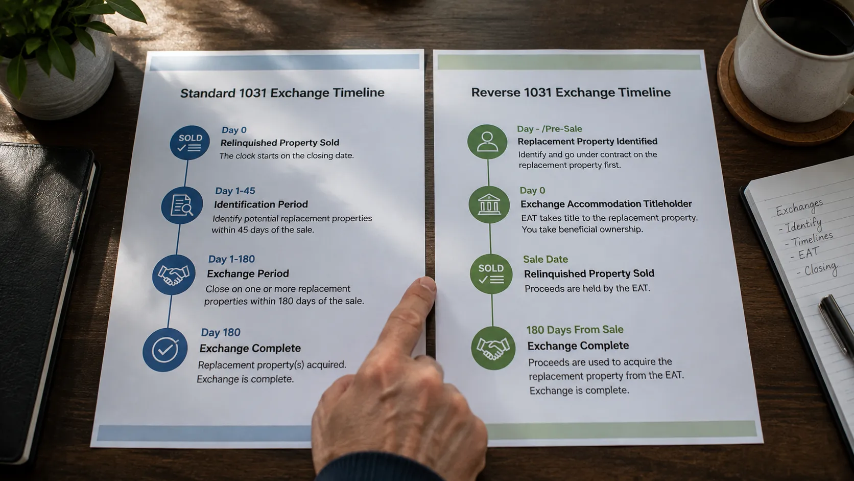 Reverse 1031 exchange process for acquiring replacement property first