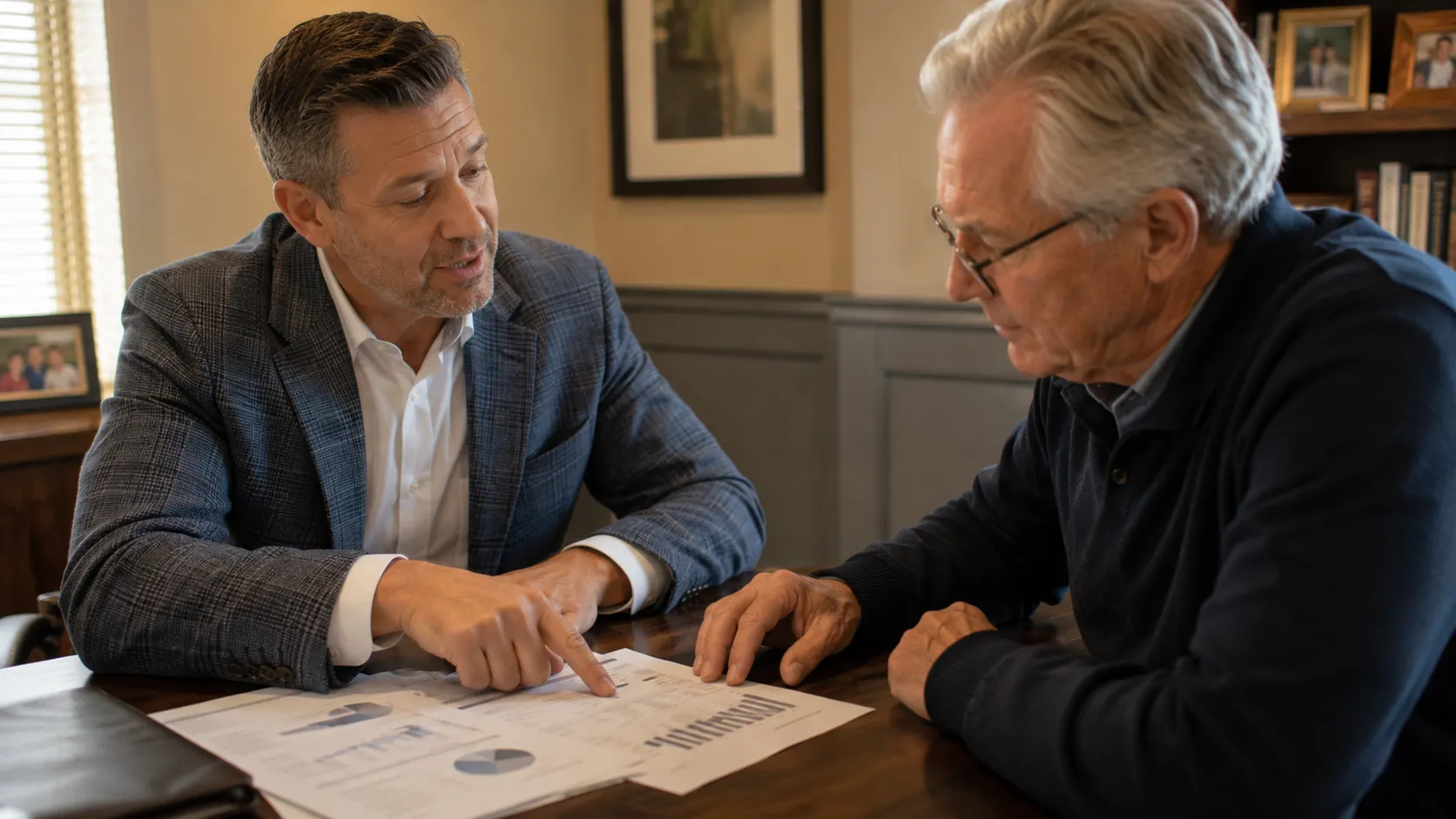 Wealth strategist discussing financial fit during a client conversation
