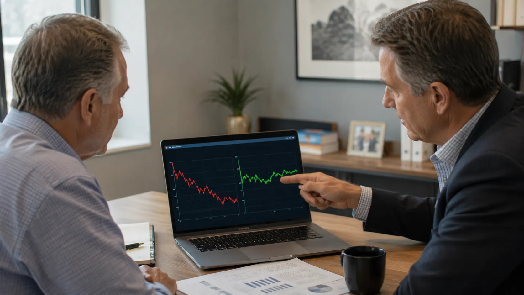 Non-correlated asset classes reducing volatility during a market downturn