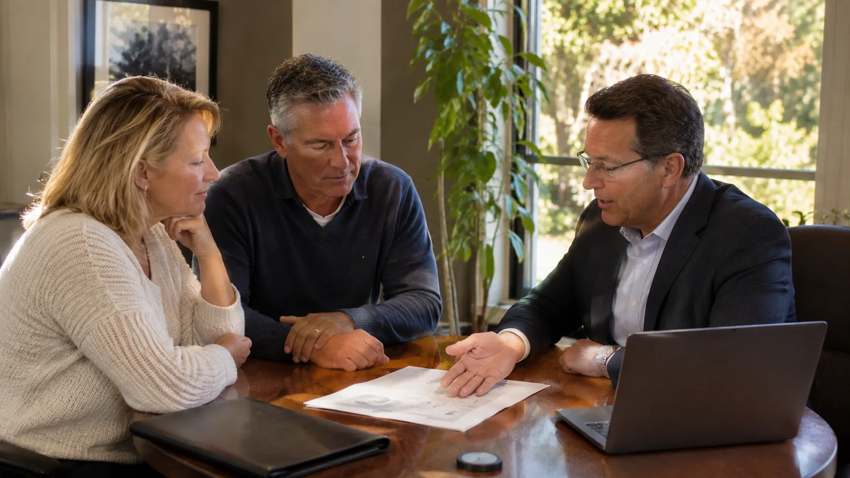 Investor weighing risk tolerance and market volatility in retirement planning