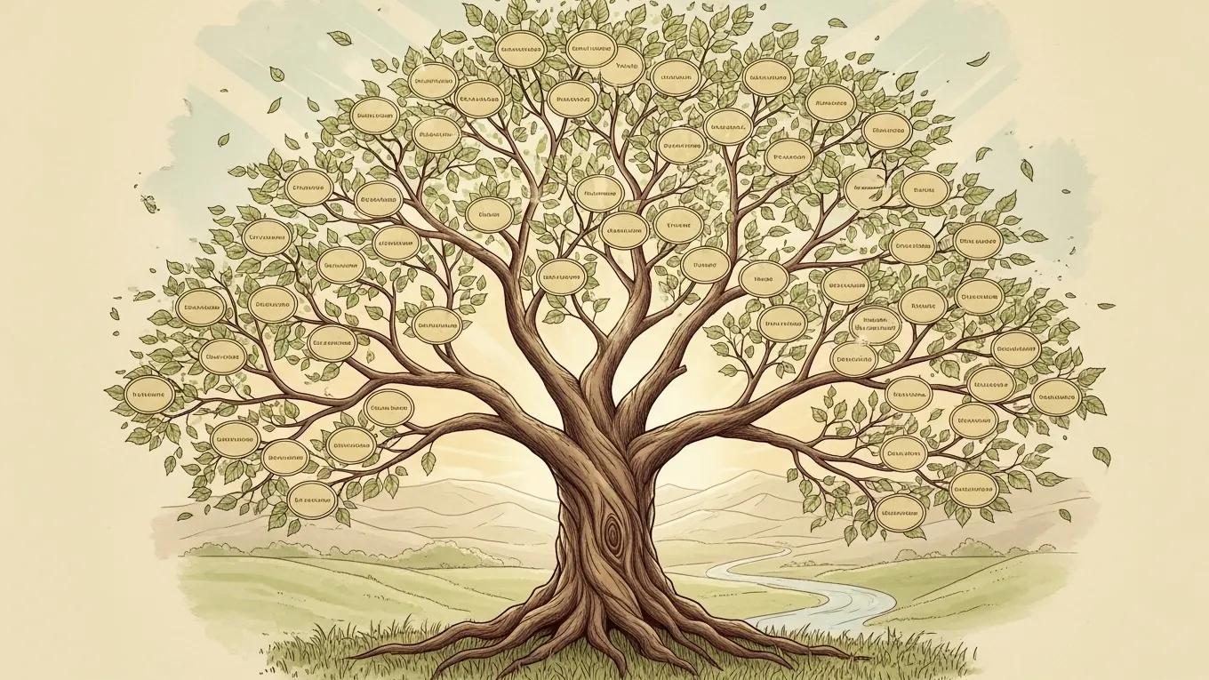 Illustration of a family tree symbolizing wealth transfer strategies across generations